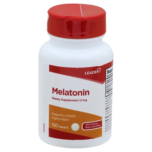 Image for Leader Melatonin, 3 mg, Tablets,100ea from Beaumont Pharmacy