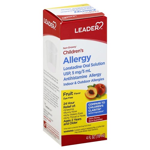 Image for Leader Allergy, Non-Drowsy, Children's, Fruit Flavor,4oz from Beaumont Pharmacy