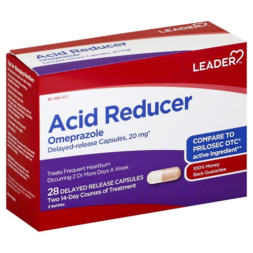 Image for Leader Acid Reducer, 20 mg, Delayed Release Capsules,2ea from Beaumont Pharmacy