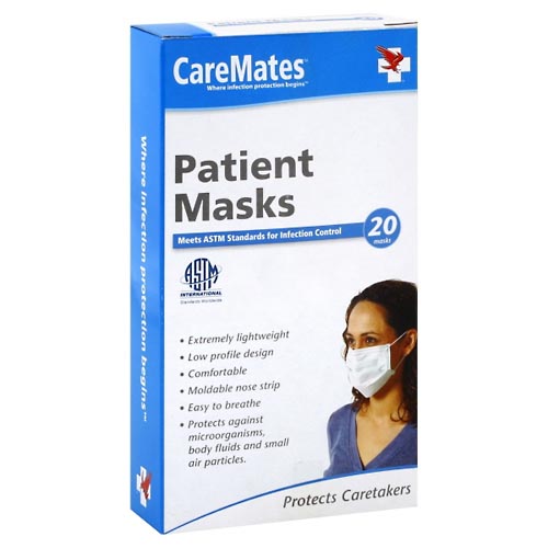 Image for CareMates Masks, Patient,20ea from Beaumont Pharmacy